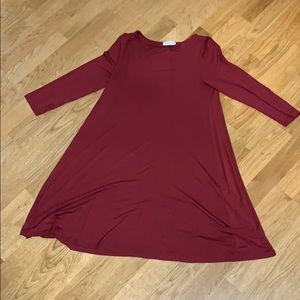 3/4 Garnet Red Dress
